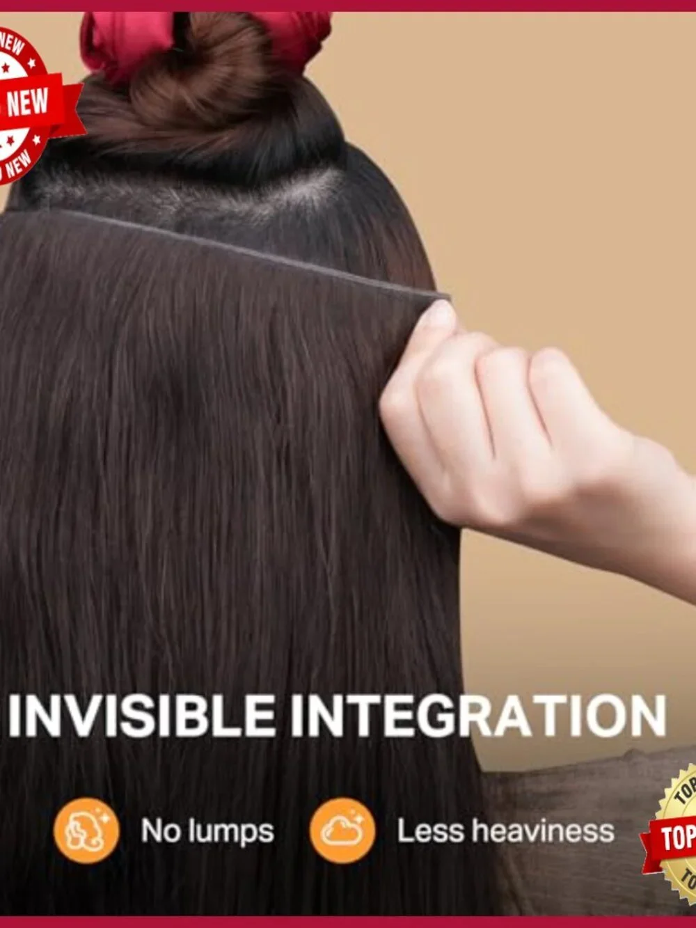 20 Inch Human Hair Extensions, Seamless Weft, Micro Beads, 100g